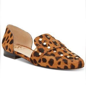 Vince Camuto Wenerly Cow Hair Studded Flat Shoes Size 9 1/2